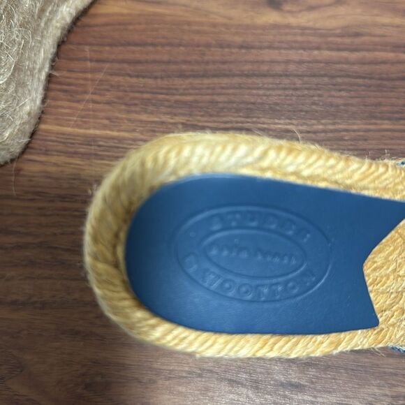 Stubbs & Wooton Grace Rib Blue Espadrille. Size 37 - Picture 4 of 5